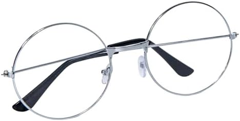 Model wearing Alvogimor round metal glasses for fashion