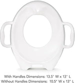 Premium imported grey toddler potty seat from Munchkin placed securely on a standard home toilet.