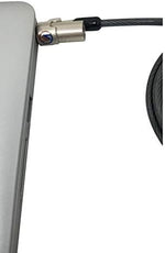 Sendt premium notebook lock hardware showing the protective black polyvinyl chloride exterior coating