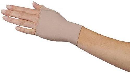 Juzo dream sleeve gauntlet pink front view medical compression