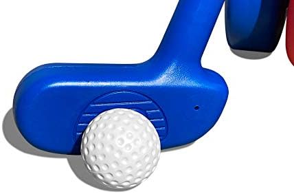 Close up of Botabee 2 inch hollow plastic golf ball