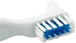 Close up of the dual headed nylon bristles on the Koala Lifestyle dental device cleaning brush.