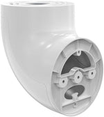 Under eave camera holder showing ninety degree horizontal angle adjustment