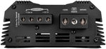 PRV Audio high efficiency vehicle audio amplifier mounted inside a custom installation setup demonstrating space saving capabilities.