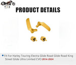 Complete package breakdown of the custom motorcycle latch upgrade kit with two seat bolt screws.
