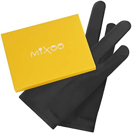 Mixoo Artists Gloves 2 Pack - Palm Rejection Gloves with Two Fingers for Paper Sketching, iPad, Graphics Drawing Tablet, Suitable for Left and Right Hand (Medium) - Image 8