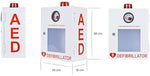 Wall mounted emergency medical station for public buildings and schools