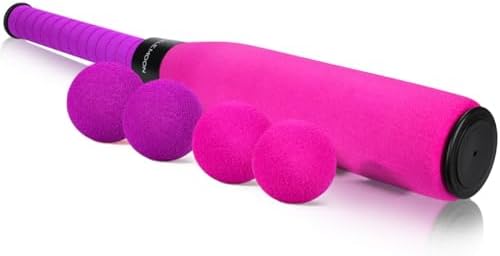 Child holding lightweight foam baseball bat for beginners