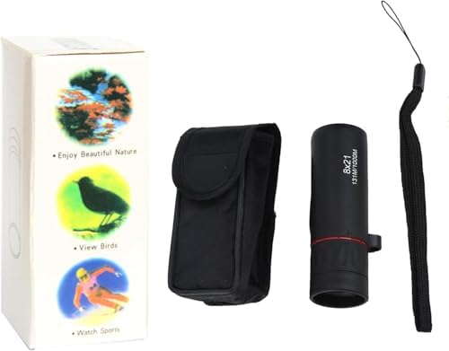 Side angle of the high power mini monocular highlighting the rugged black rubber armor grip.