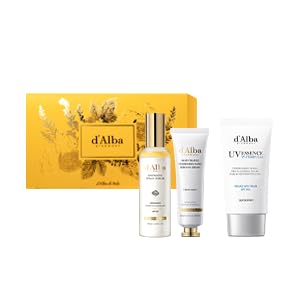 D'alba Piedmont White Truffle Vegan Gift Set with yellow box and skincare products