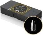 280 count Aprés soft gel tips showing the 14 inclusive sizes for custom nail tip fitting gel nails and extensions