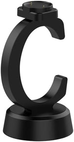 Side profile view of the premium desktop watch cradle with non slip base