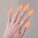 Gaprumi novelty mini middle finger hands worn on multiple fingers for a hilarious party look