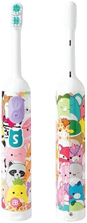 Brush Buddies battery toothbrush packaging showing included AAA batteries.