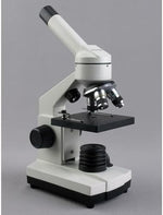 AmScope microscope monocular head and stage details