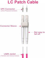 6 Pack OM4 Fiber LC to LC 1M/3.3ft，Fiber Patch Cable Multimode, 1/10/40/100Gbs Fibers Optical Patch Cords MM LC Duplex LSZH for SFP QSFP Transceiver 1 Meter/3.3 Feet - Image 3