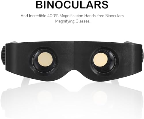 Lightweight hands free binoculars with anti glare hood for outdoor bird watching.