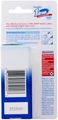 Six bottles of One-Drop powerful toilet deodorizer drops for bathroom odor control.