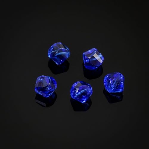 50 6mm Adabele Austrian Helix Crystal Beads Sapphire Compatible with Swarovski Preciosa Crystals 5020 SSH-613 - Image 4