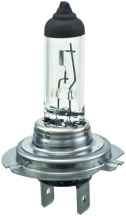Close up view of the HELLA 12 Volt 55 Watt PX26d base and tungsten filament design