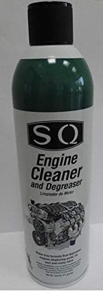 SQ residue free automotive engine bay cleaner aerosol can highlighting premium imported quality.