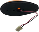 Close up perspective of the premium LED diodes housed inside the teardrop clearance lamp.