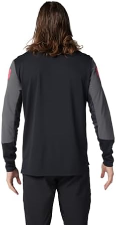 Fox Racing Defend Taunt long sleeve cycling shirt highlighting the durable Cordura sleeve panels for abrasion protection.