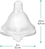 Evenflo Balance Plus wide neck nipples demonstrating the pediatric specialist approved lip resting area