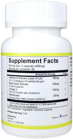 Herbs SRA CardioClean supplement bottle showing ingredients and directions for cholesterol support.