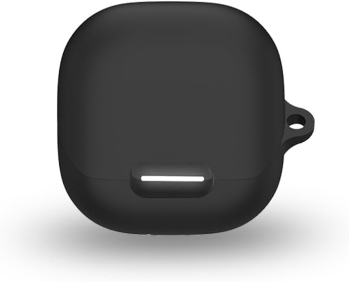 Smaate black silicone case cover for Soundcore Liberty 4 NC front view