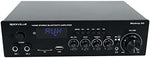 Rockville BLUAMP 90 sixty Watts Class D stereo receiver with wireless remote control accessory package