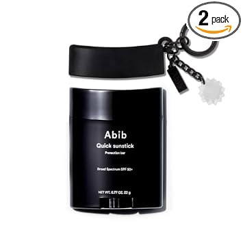 Abib Quick Sunstick Protection Bar with UV alert key ring charm front view