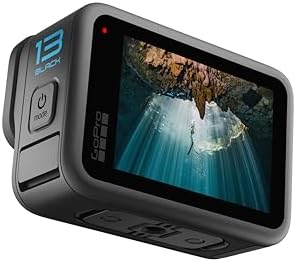 GoPro HERO13 Black high definition action camera back touchscreen view