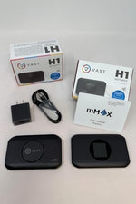 Generic Vast H1 pocket WiFi hotspot device demonstrating indicator lights for network signal strength and battery life.