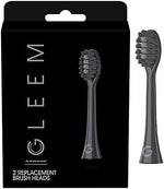 Close up view of the soft nylon bristles and rounded filaments on the black refill head