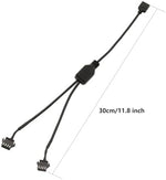 Lanminglel twelve volt RGB power wires showcasing flexible black polyvinyl chloride protective sleeving