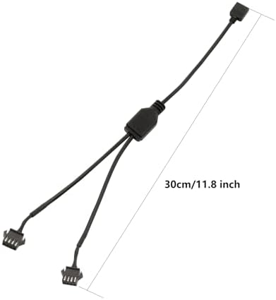 Lanminglel twelve volt RGB power wires showcasing flexible black polyvinyl chloride protective sleeving