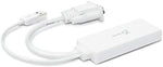 j5create electronic adapter side view emphasizing the ultra-lightweight and portable structural profile.