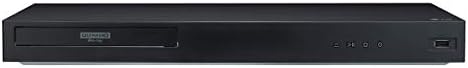 Close up view of the dual HDMI outputs and optical port on the back of the LG UBK90 player