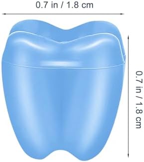 Colorful plastic tooth shaped storage cases for kids