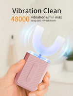 Side view of Coobst electric toothbrush showing dual-button controls