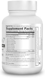 Organixx Magnesium Complex 60 capsules packaging for daily stress relief and heart health.