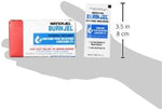 Individual 3.5 gram Water Jel packets showing Lidocaine 2 percent pain relief label.