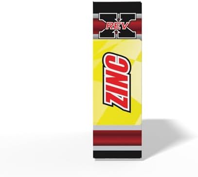 Close up of Rev X ZDDP additive bottle for engine break in