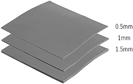 Close up of gray silicone thermal grease pad texture