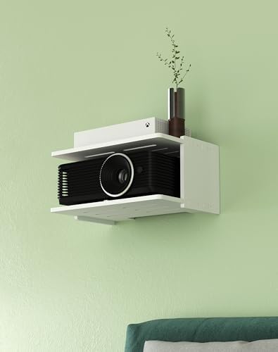 Areajd floating wall shelf with Xbox console