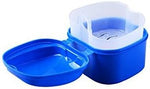 ORAfix denture storage box with internal strainer basket lifted out.