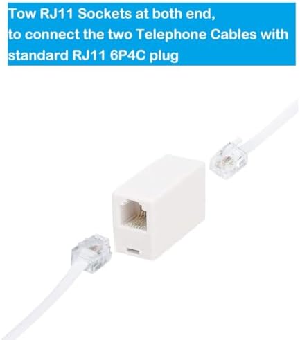 Seefeful RJ11 flat phone extension cable layout demonstrating flexible installation under carpets and along baseboards