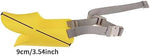 Dog wearing duck mouth shape muzzle with adjustable strap