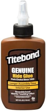 Titebond 4-Ounce liquid adhesive back label and instructions